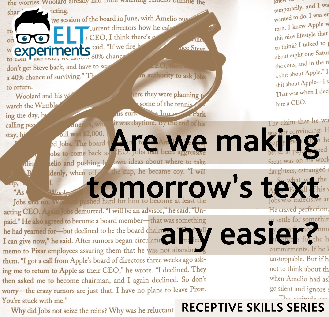 Are we making tomorrow’s text any easier?